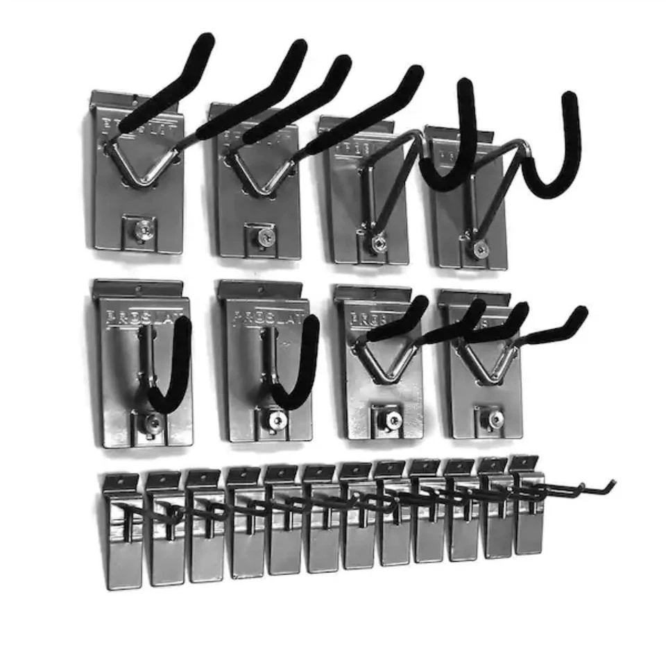 Proslat 11004 18inch Backplates Steel Hook Kit Designed for Proslat PVC Slatwal