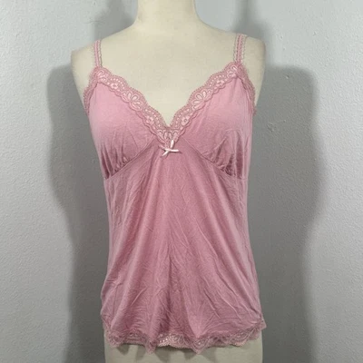 Camiseta sin mangas Victorias Secret para mujer L rosa Babydoll encaje Bella Swan Y2K años 90 Foto 1 de 4