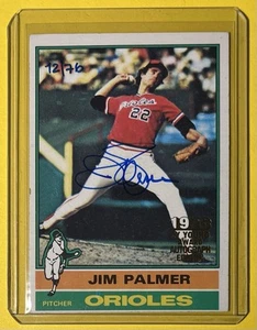 2025 Heritage 1976 Topps BUYBACK JIM PALMER AUTO #12/76 CY Award Winner Orioles - Picture 1 of 3