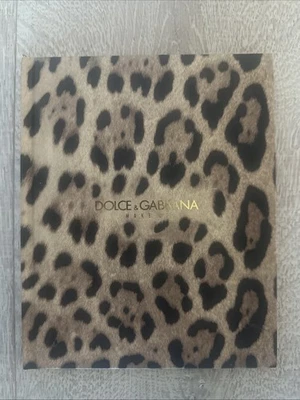 DOLCE & GABBANA 笔记本 棕色 黑色 豹纹 徽标 打印 6.75"x8.25" 铅笔 — 第 1/2 张图片
