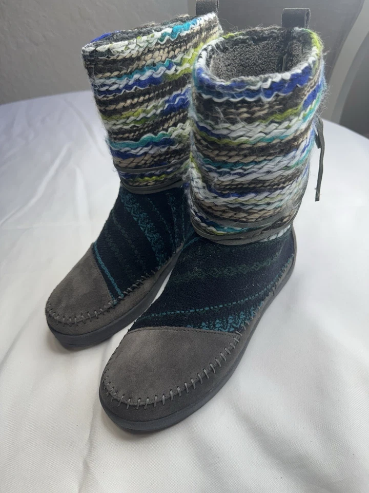 Botas de hilo Toms 770615 Nepal para mujer talla 7,5 pull-on piel sintética forradas a mitad de la pantorrilla Foto 1 de 4