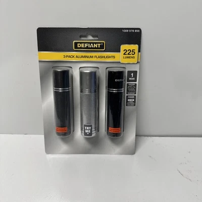 DEFIANT 3-PAK 250 LÚMENES LINTERNAS ULTRA HAZ-Resistente a la intemperie Foto 1 de 4