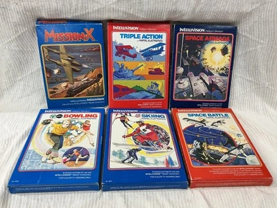 Intellevision Video Game Lot of 6 Mission X Triple Action Space Battle - Image 1 of 4