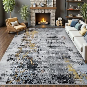 5x7 Rug Washable Area Rugs for Living Room, Modern Abstract Large Area Rug No... - Picture 1 of 9