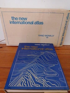Rand McNally 'The New International Atlas' (1981) – Hardcover, Blue Dust Jacket - Picture 1 of 10