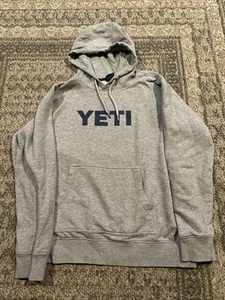 YETI Hoodie Herren Large grau Langarm Pullover Grafik Kapuzenpullover - Bild 1 von 4