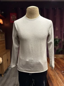Rag + Bone Mens Oatmeal Textured Cotton Lightweight Crewneck Sweater Size Large - Picture 1 of 10