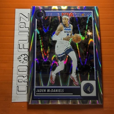 2023-24 Panini Hoops Premium Stock Jaden McDaniels Seismic Prizm #128 - Image 1 of 2