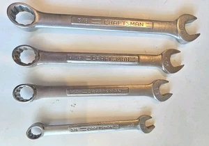 Vintage Craftsman Kombination Schraubenschlüssel Set 4 Stck Sae USA 44697 44696 44695 44693 - Bild 1 von 4