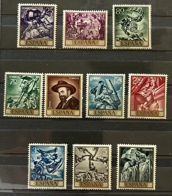 España: Juego completo de 10 MH 1966. SC# 1337-1346.  Lote #09-04051 Foto 1 de 2