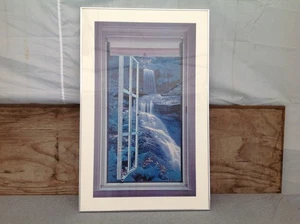 Litografia Cascata Fuori Dalla Finestra - Foto 1 di 20