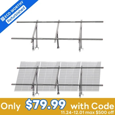 ECO-WORTHY Solar Panel Mounting Brackets Kit System Certified Refurbished - Image 1 of 4