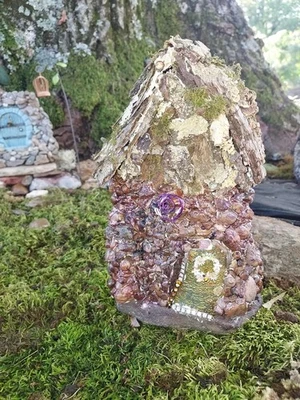 10” Tall Handmade Fairy House for Fairy Garden - Image 1 of 4
