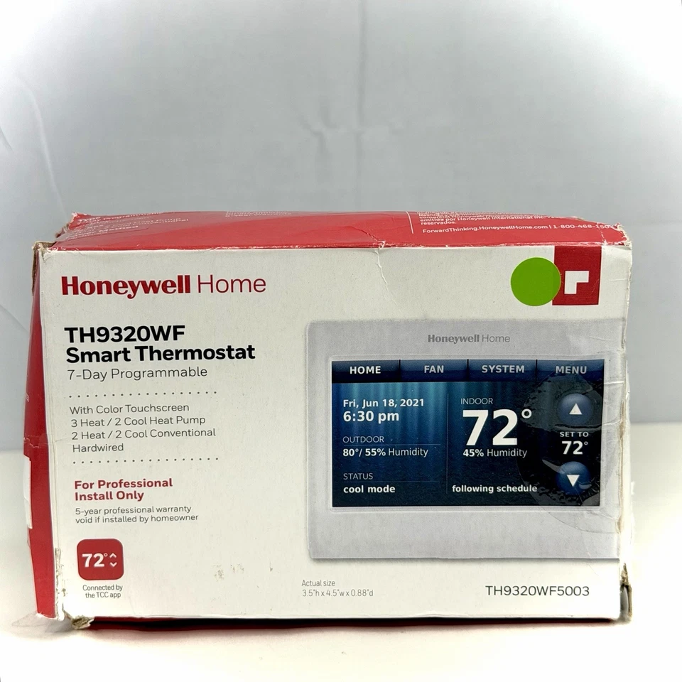 Honeywell Wi-Fi 9000 7-Day Programmable Thermostat (TH9320WF5003) / New - Image 1 of 4