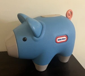 Little Tikes Piggy Bank Blue With Stopper 90s - Picture 1 of 6