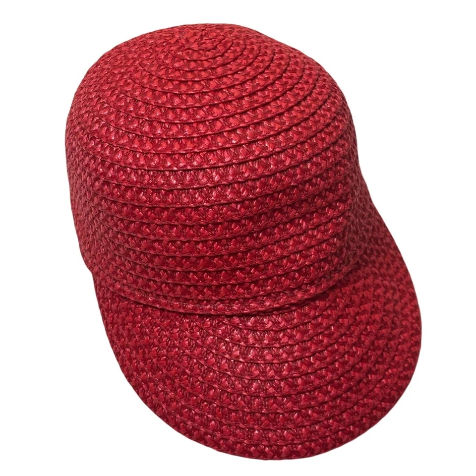 Eric Javits Mondo Woven Squishee Cap, red, resort, vacation, sporty, statement - Image 1 of 4