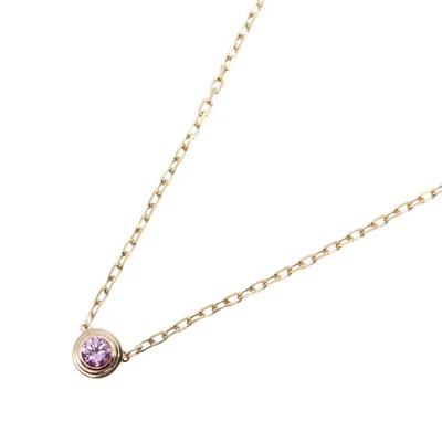 CARTIER D'amour Collar Colgante Zafiro Rosa 18KPG Oro Rosa Usado Mujer Foto 1 de 4