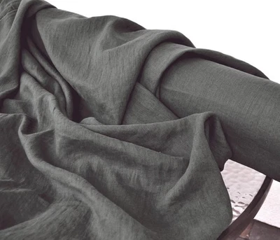 Dusty Aqua Linen Fabric by the Yard – Sewing, Upholstery, Home Décor & Crafts - Image 1 of 4