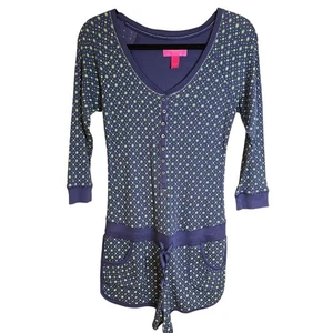 VICTORIA’S SECRET PJ’s Sz Sm/Petite One Piece Romper, Long Sleeves, Cute, Cozy - Picture 1 of 8
