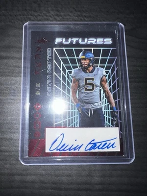 2024 Leaf Futures Devin Carter Autograph /49 Rookie Card West Virginia 38/49 - Image 1 of 4