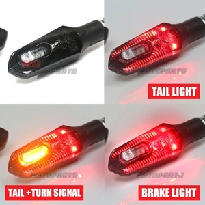 Rear Tail Brake Turn Signal Integrated COB LED Light Shield Indicator Pair T228 - Bild 1 von 4