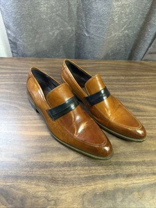 Mocasín Carrucci Penny, Zapatos de vestir sin cordones de cuero para hombre, coñac talla 13 - Imagen 1 de 19