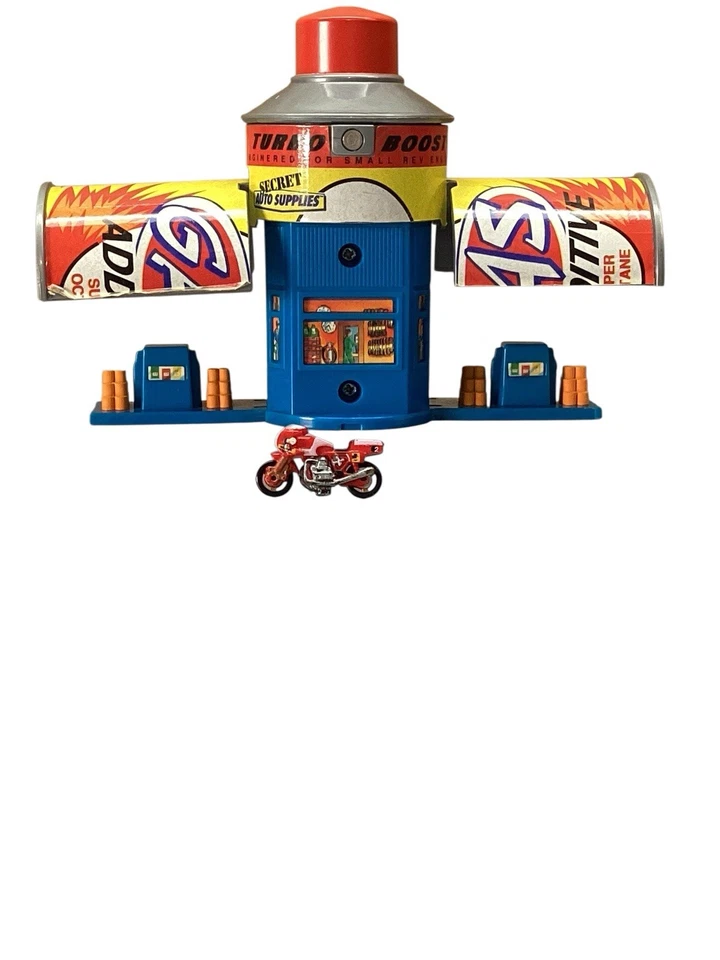 Micro Machine Ducati 900 Motorcycle in Red & White | "Gas Additive" playset - Image 1 of 4