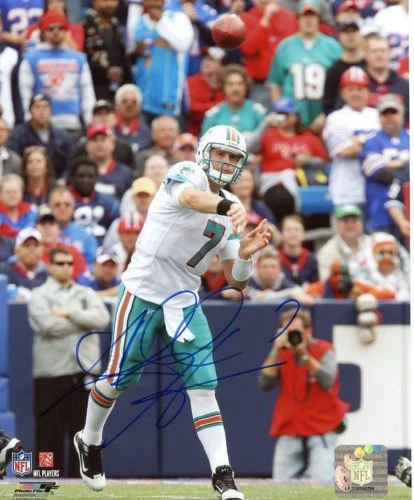 FOTO 8X10 FIRMADA POR CHAD HENNE MIAMI DOLPHINS QB CON CERTIFICADO DE AUTENTICIDAD Foto 1 de 1