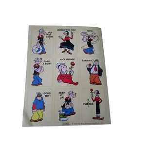 Popeye Aufkleber Vintage 1981 Fasson King Features Syndicate kleinere Knicke - Bild 1 von 12