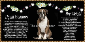 GROSSER 10"x4,5" BOXER HUNDEMAGNET mit praktischer Küche Umwandlungstabelle - Bild 1 von 1