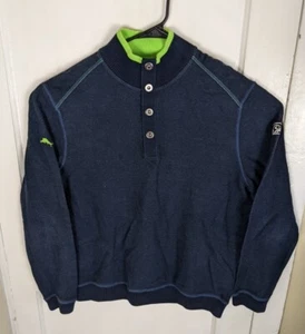 Tommy Bahama Metal Snap Pullover Sweatshirt Seattle Seahawks NFL Wilson Men M  - Picture 1 of 9