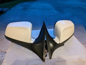 09-12 BMW 750Li 740i 850i Right Left Side Door Mirror White Set OEM A 046412 - Picture 1 of 6