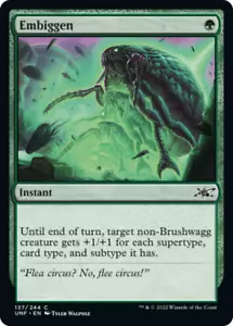 EMBIGGEN x4 mtg quasi nuovo-M Unfinity 4 comune - Foto 1 di 1