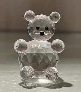 SWAROVSKI Teddy Bear Fine Crystal Figurine 2” Vintage RARE - Picture 1 of 6