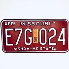 1997 United States Missouri Show-Me State Passenger License Plate E7G 024