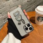 Case For iPhone 14 Pro Max 13 12 11 Quicksand Cute Rabbit Clear Plating Cover
