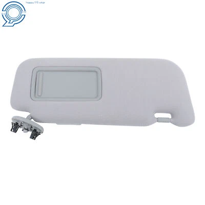 适用于丰田卡罗拉 2009 - 2013 右乘客 右握 遮阳板 灰色 带镜面 — 第 1/4 张图片