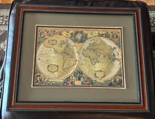 Nova Totivs Terrarvm Orbis Geographica Tabvla Hydrographica World Map Framed