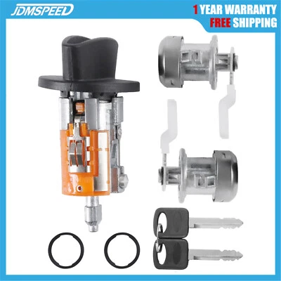 Ignition Switch Lock Cylinder W/2 Door Lock Cylinders W/2 Keys Fits Select Ford - Image 1 of 4