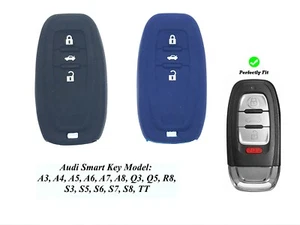 Silicone Key Cover 3 Button Audi A3 A4 A5 A6 A7 A8 Q3 Q5 R8 S3 S5 S6 S7 S8,TT - Picture 1 of 8