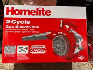 NEW! Homelite 150 MPH 400 CFM 26cc Handheld Gas Blower Vacuum Model- UT26BVL3VNM - Picture 1 of 17