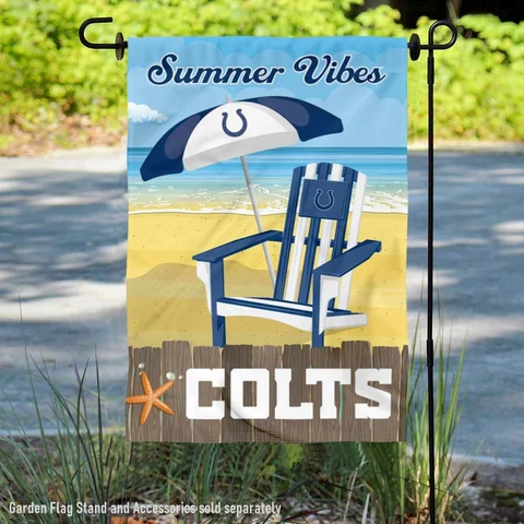Indianapolis Colts Summer Decorative Seasonal Official Garden Yard Banner Flag Cover