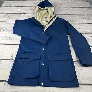 Vintage Woolrich Womens Field Jacket Barn Coat Full Zip Hooded Blue Size XS - Picture 1 of 10