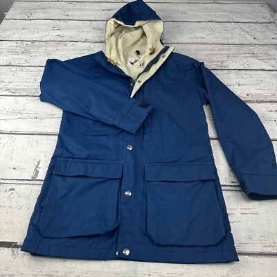 Vintage Woolrich Womens Field Jacket Barn Coat Full Zip Hooded Blue Size XS - Image 1 of 4