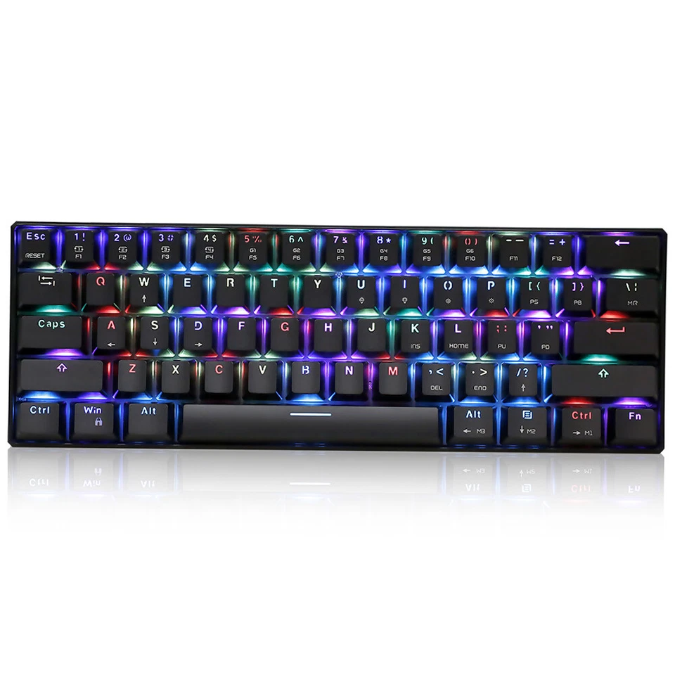 MOTOSPEED CK61 RGB Mechanical Gaming Keyboard OUTMU Red Switches Keyboard M2Q6 - Image 1 of 4