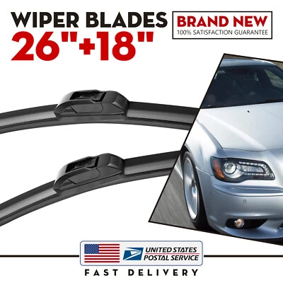 26"+18" Fit For 2004-2009 Toyota Prius All season Front Wipers blades Durable - Image 1 of 4