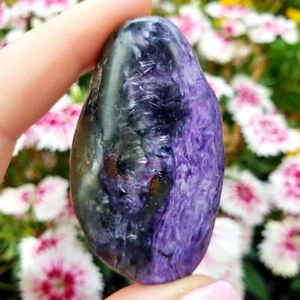 Piedra preciosa natural curativa cristal pulido caído libre de Charoite - pc#7 - Imagen 1 de 7