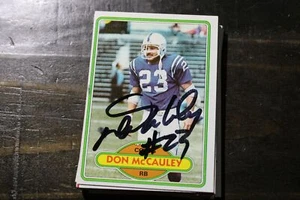 TARJETA DE FÚTBOL AMERICANO AUTOGRAFIADA DE DON MCCAULEY BALTIMORE COLTS - Imagen 1 de 1