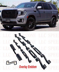 Emblemas superpuestos negros brillantes para Yukon 2021-2022 GMC Yukon Yukon XL puerta SLE - Imagen 1 de 5