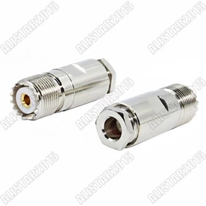 1x Conector recto abrazadera hembra conector UHF SO239 para cable RG5 RG6 LMR300 5D-FB - Imagen 1 de 5